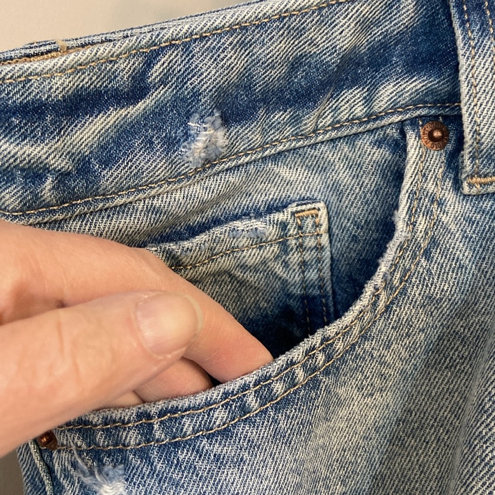 28W Plus Size Old Navy Denim Mini Skirt in Medium Wash - Picture 11 of 16